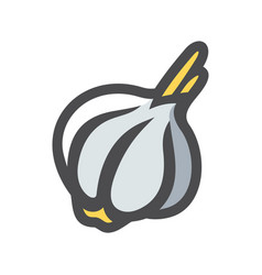 Garlic Spicy Vegetable Icon Cartoon