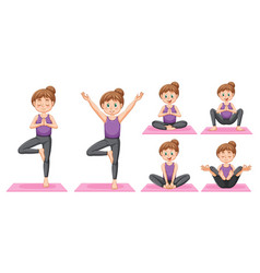 Set Of Yoga Postures