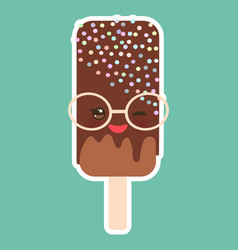 Chocolate Ice Cream Ice Lolly Kawaii