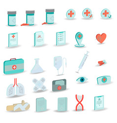 Collection Of Medical Icons Isometric 3d