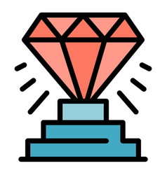 Diamond Startup Icon Color Outline