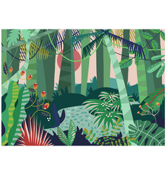 Tropical Rainforest Palm Landscape Wild Woodland