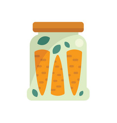 Canned Carrot Icon Flat Food Pickle