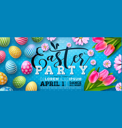 Easter Party Flyer With Colorful