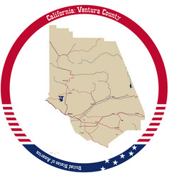 Map Of Ventura County In California Usa Arranged