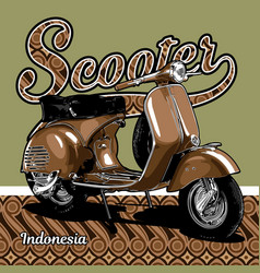 Scooter With Indonesian Batik Pattern