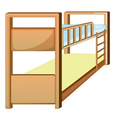 Children sleeping on bunk bed Royalty Free Vector Image