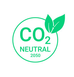 Carbon Neutral By 2050 Icon Neutral Co2 Footprint