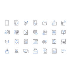 Employment Documentation Line Icons Collection