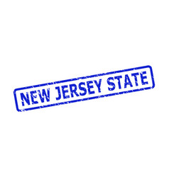 New Jersey State Stamp Seal With Grunge Texture