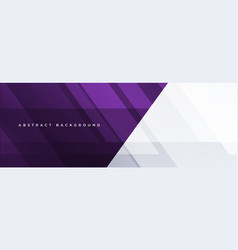 Purple And White Modern Abstract Wide Banner