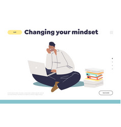 Changing Your Mindset Concept Landing Page