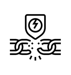 Energy Independence Hydroelectric Power Line Icon