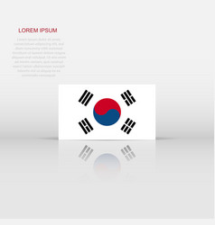 South Korea Flag Icon In Flat Style National Sign