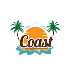 Beach Sea Sunset Business Related Logo Design