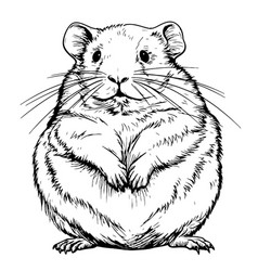 Hamster Sketch Graphic Portrait