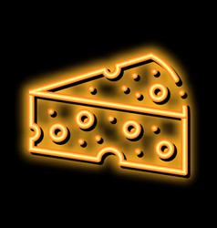 Piece Hard Cheese Neon Glow Icon