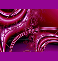 Purple Red Abstract Line Drawing Digital Graphic