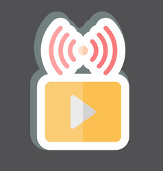 Sticker Video Streaming Related To Podcast Symbol