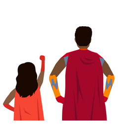 Super Dad And Daughter Back Hero Characters