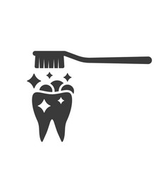 Teeth Cleaning Glyph Icon