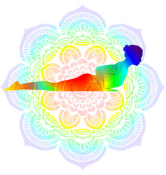 Ardha Bhujangasana Mandala Background