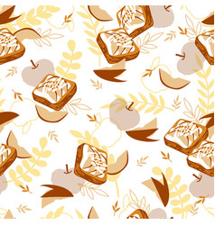 Baked Apple And Cinnamon Pastry Graphic Seamless