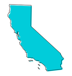 California Map Shape United States Of America