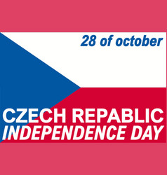 Happy Independence Day Of Czech Republic Template