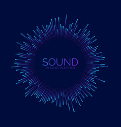 Circle Sound Wave Visualisation Pixel Music