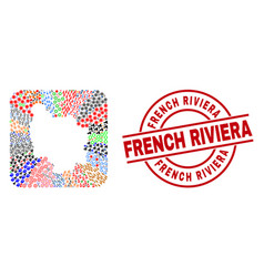 French Riviera Badge And Burgundy Province Map