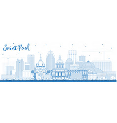 Outline Saint Paul Minnesota City Skyline