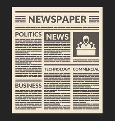 Newspaper Template Vector Images Over 9 900