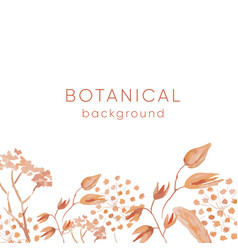 Botanical Watercolor Fields Plants Background