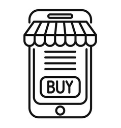 Buy Online Store Credit Icon Outline