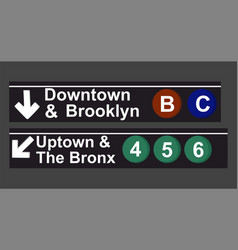 Downtown And Brooklyn Sign In New York City