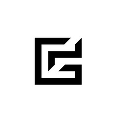 Letter N And G Modern Geometric Symbol Simple Logo