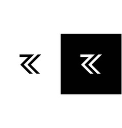 Modern And Sophisticated Letter Rk Initials Logo