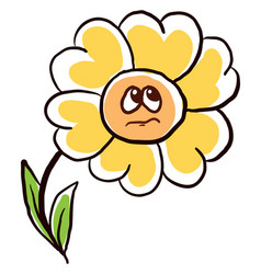 Sad Flower On White Background