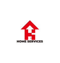 Letter H K Home Arrow Up Logo