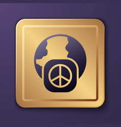 Purple International Day Of Peace Icon Isolated