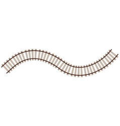 Realistic Train Track Railroad Contour