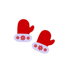 A Christmas Gloves With Ornament Of Icons