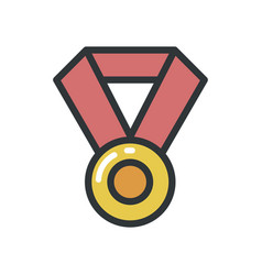 Flat Golden Medal Design