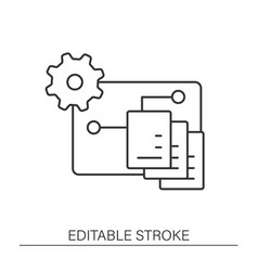 Implementing Business Automation Line Icon