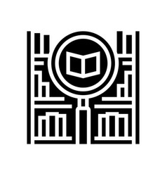 Library Research College Teacher Glyph Icon