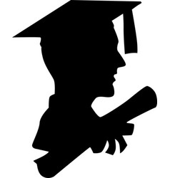 Male Student With Graduation Cap And Gown