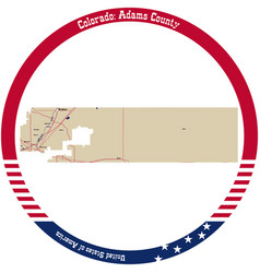 Map Of Adams County In Colorado Usa Arranged In A