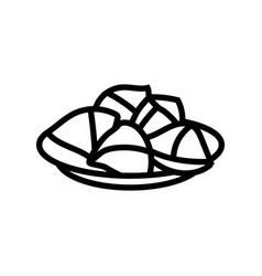 Samosa Indian Cuisine Line Icon