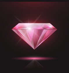 3d Realistic Pink Transparent Triangle